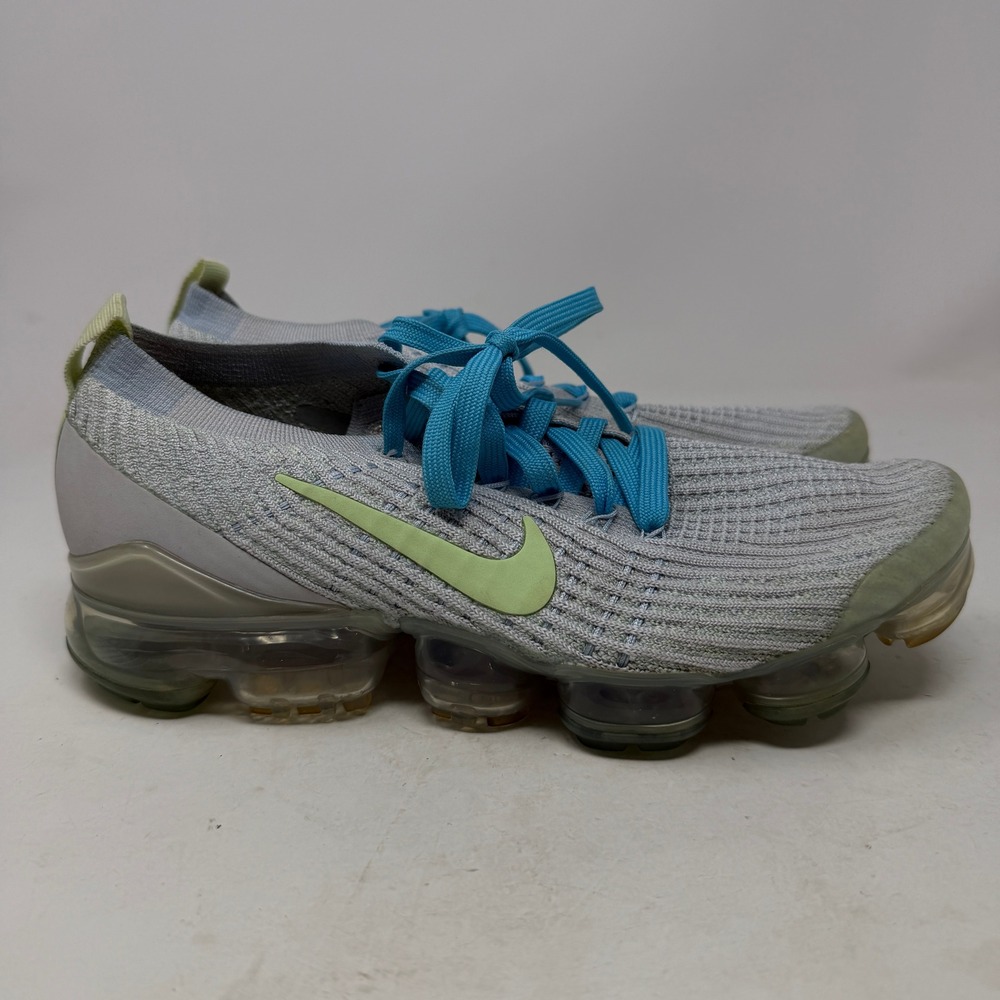Nike Air VaporMax Flyknit 3 Womens Size 9 Grey Blue DC2051-001 EUC